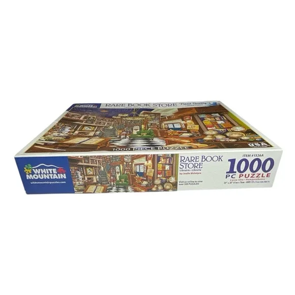 White Mountain Rare Book Store 1000 Pieces Jigsaw Puzzle 2020 Miss 1 pc #1526A - Picture 4 of 8